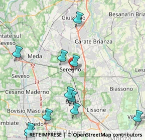 Mappa Viale dei Giardini, 20813 Seregno MB, Italia (5.62167)