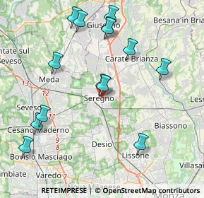 Mappa Viale dei Giardini, 20813 Seregno MB, Italia (4.41929)