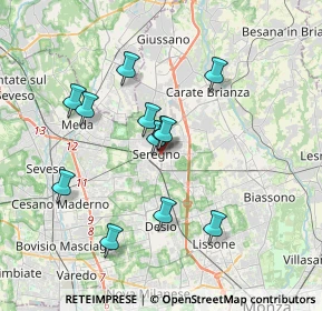Mappa Viale dei Giardini, 20813 Seregno MB, Italia (3.18917)