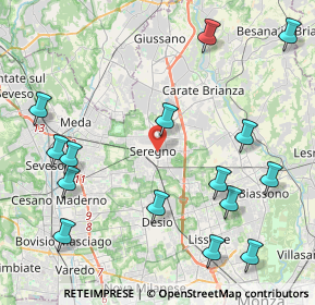 Mappa Viale dei Giardini, 20813 Seregno MB, Italia (5.16467)