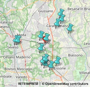 Mappa Viale dei Giardini, 20813 Seregno MB, Italia (3.61714)