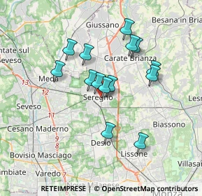 Mappa Piazza Risorgimento, 20831 Seregno MB, Italia (2.94143)