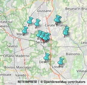 Mappa Viale dei Giardini, 20813 Seregno MB, Italia (2.80923)