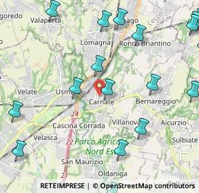Mappa 20866 Carnate MB, Italia (3.01105)