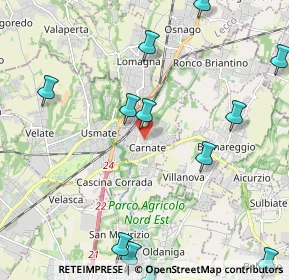 Mappa 20866 Carnate MB, Italia (2.78083)