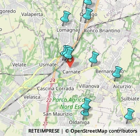 Mappa 20866 Carnate MB, Italia (2.12182)