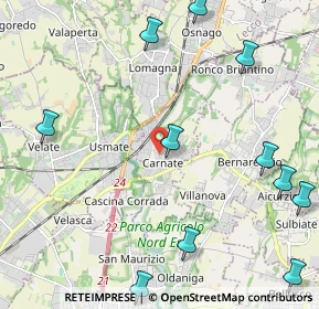 Mappa 20866 Carnate MB, Italia (2.89364)