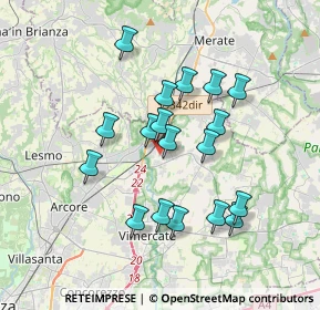 Mappa 20866 Carnate MB, Italia (3.17222)