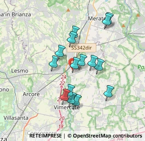 Mappa 20866 Carnate MB, Italia (3.09533)