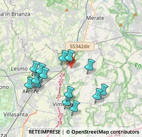 Mappa 20866 Carnate MB, Italia (3.76214)