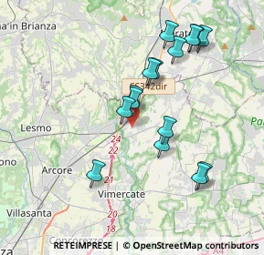 Mappa 20866 Carnate MB, Italia (3.50733)