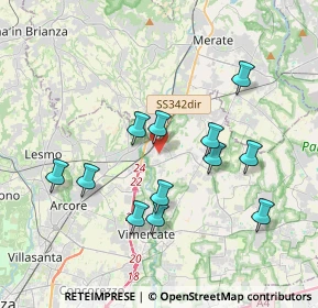 Mappa 20866 Carnate MB, Italia (3.58417)