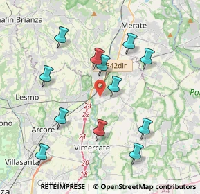 Mappa 20866 Carnate MB, Italia (3.90583)