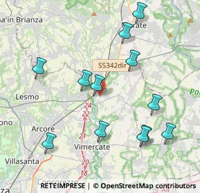Mappa 20866 Carnate MB, Italia (4.24583)