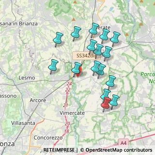 Mappa 20866 Carnate MB, Italia (3.5325)