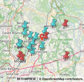 Mappa 20866 Carnate MB, Italia (6.68706)