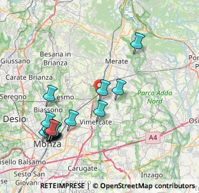 Mappa 20866 Carnate MB, Italia (8.74647)