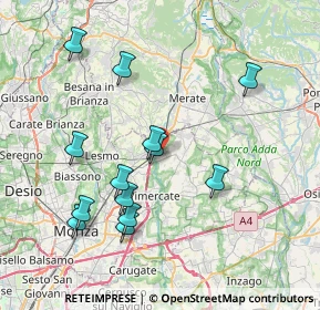 Mappa 20866 Carnate MB, Italia (7.82615)