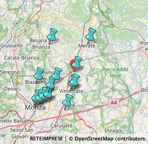 Mappa 20866 Carnate MB, Italia (7.29333)