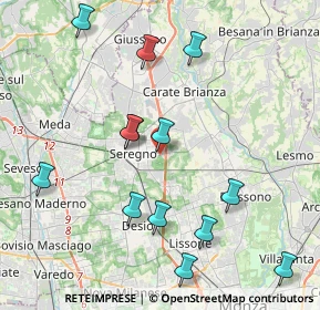 Mappa Via Pusiano, 20831 Seregno MB, Italia (4.42692)