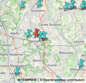 Mappa Via Pusiano, 20831 Seregno MB, Italia (5.8625)