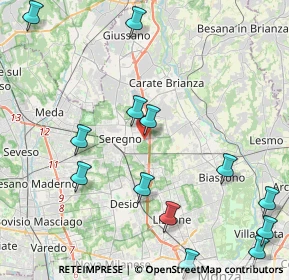 Mappa Via Pusiano, 20831 Seregno MB, Italia (5.36385)