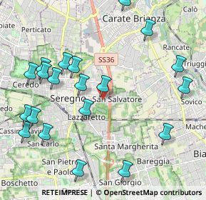 Mappa Via Pusiano, 20831 Seregno MB, Italia (2.436)