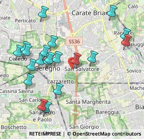 Mappa Via Pusiano, 20831 Seregno MB, Italia (2.1625)