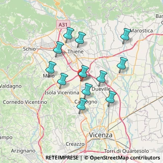 Mappa Via Conca, 36030 Villaverla VI, Italia (6.44333)