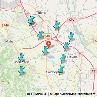Mappa Via Conca, 36030 Villaverla VI, Italia (4.13455)