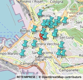 Mappa Corso Umberto Saba, 34131 Trieste TS, Italia (0.7655)