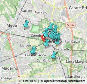 Mappa Via Alfred B. Nobel, 20831 Seregno MB, Italia (1.08357)