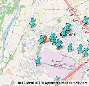 Mappa Via Enea Salmeggia, 24044 Dalmine BG, Italia (1.0675)