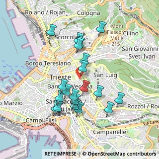 Mappa Via T. Vecellio, 34129 Trieste TS, Italia (0.8585)