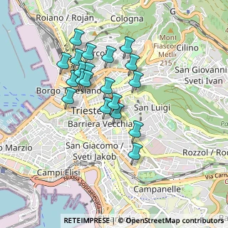 Mappa Via T. Vecellio, 34129 Trieste TS, Italia (0.7715)