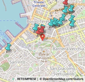 Mappa Via degli Artisti, 34121 Trieste TS, Italia (0.5375)