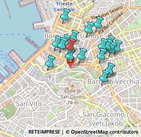 Mappa Via degli Artisti, 34121 Trieste TS, Italia (0.411)