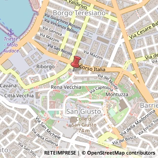 Mappa Via di Donota, 4, 34121 Trieste, Trieste (Friuli-Venezia Giulia)