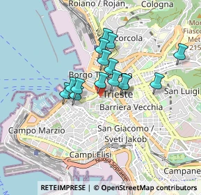 Mappa Via degli Artisti, 34121 Trieste TS, Italia (0.624)