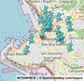 Mappa Via degli Artisti, 34121 Trieste TS, Italia (0.797)