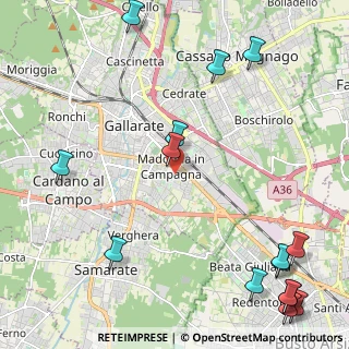 Mappa Via Cascina Colombo, 21013 Gallarate VA, Italia (3.196)