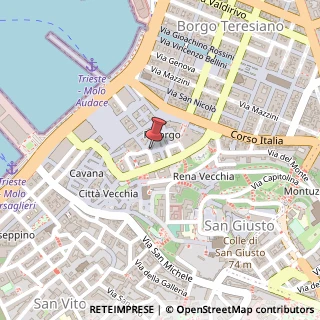 Mappa Via Malcanton, 12, 34121 Trieste, Trieste (Friuli-Venezia Giulia)