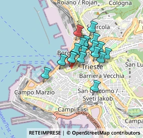Mappa Via Malcanton, 34121 Trieste TS, Italia (0.5605)