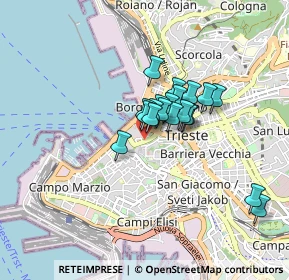 Mappa Via Malcanton, 34121 Trieste TS, Italia (0.56)