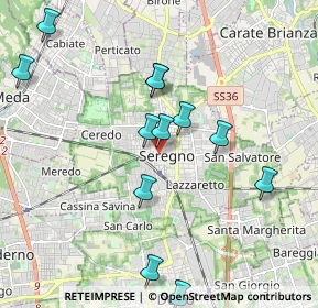 Mappa Piazza Biella, 20831 Seregno MB, Italia (2.02167)