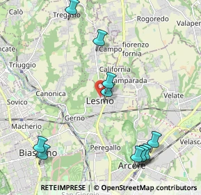 Mappa Via Alessandro Manzoni, 20855 Lesmo MB, Italia (2.48636)