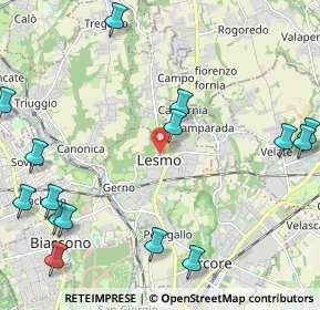 Mappa Via Alessandro Manzoni, 20855 Lesmo MB, Italia (2.934)