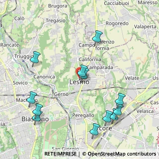 Mappa Via Alessandro Manzoni, 20855 Lesmo MB, Italia (2.43667)