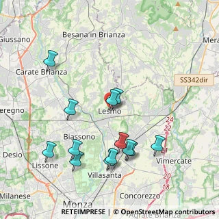 Mappa Via Alessandro Manzoni, 20855 Lesmo MB, Italia (4.10538)