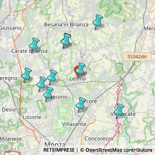 Mappa Via Alessandro Manzoni, 20855 Lesmo MB, Italia (4.24545)
